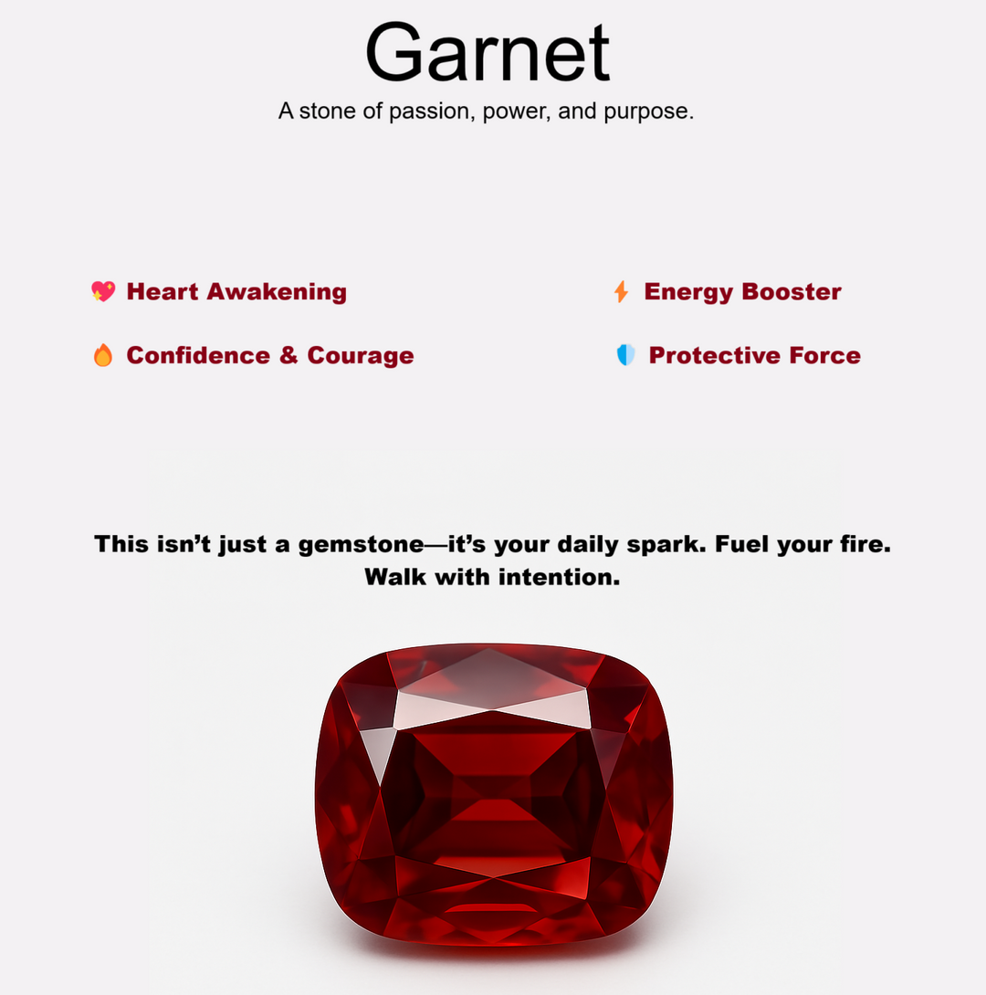 Garnet 925 Silver Cut Ring The Spring Story