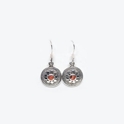 Coral 925 Silver Earrings