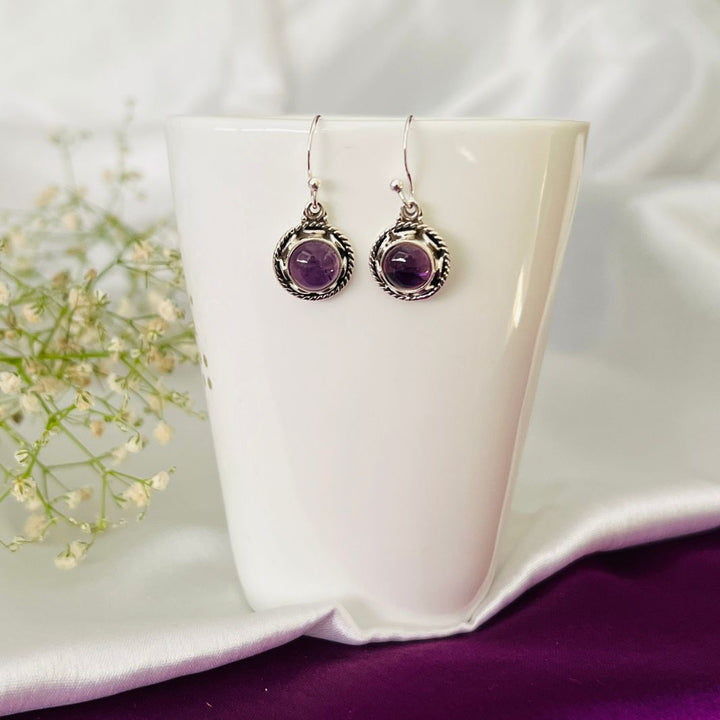 Amethyst 925 Silver Earrings