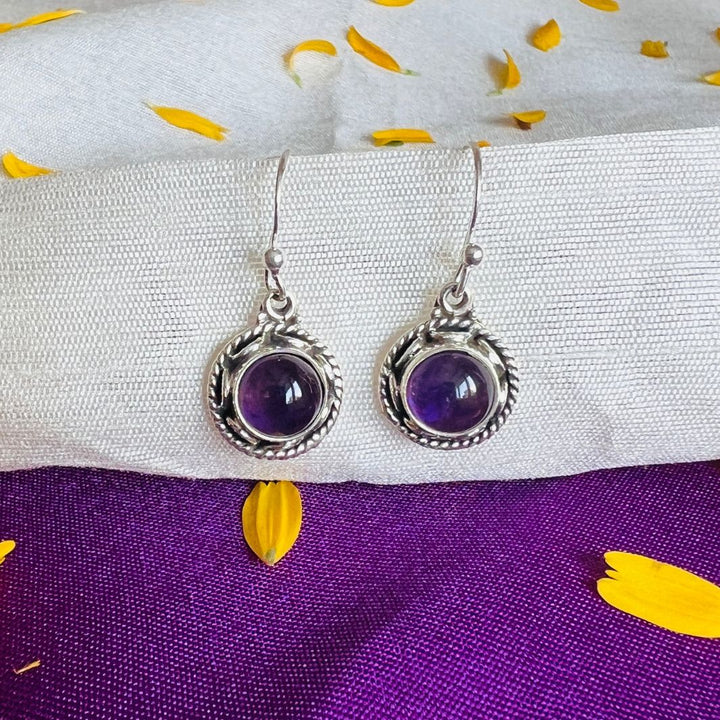 Amethyst 925 Silver Earrings