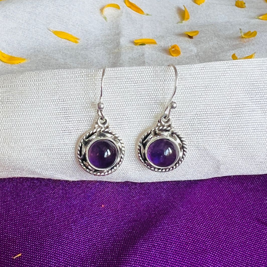 Amethyst 925 Silver Earrings