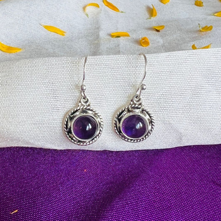 Amethyst 925 Silver Earrings