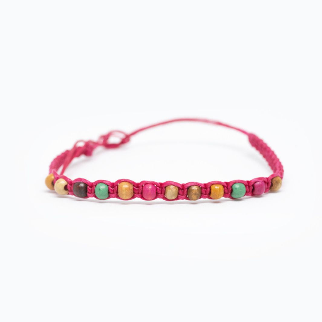 Multicolour Thread & Bead Bracelet - Set Of 3