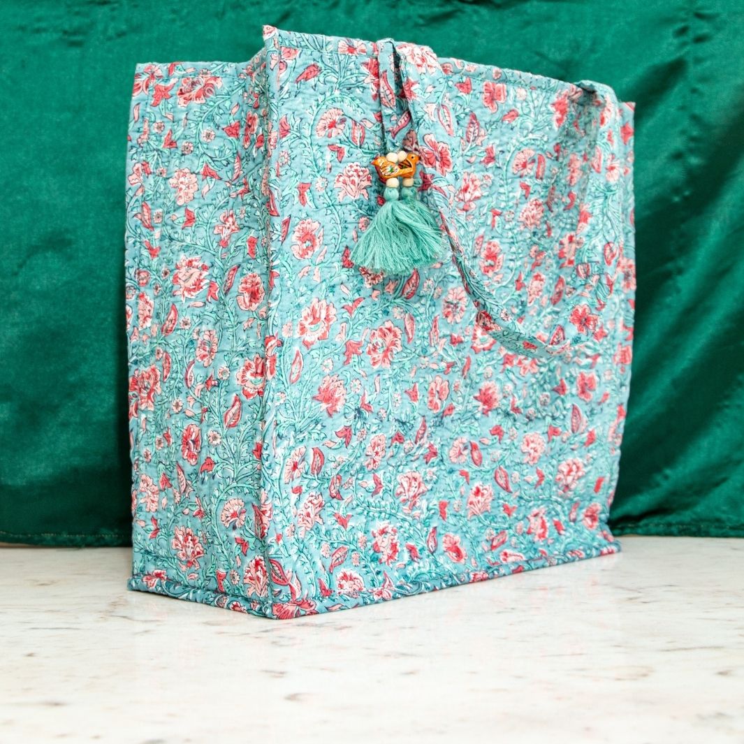 Bahaar Handblock Print Cotton Tote Bag