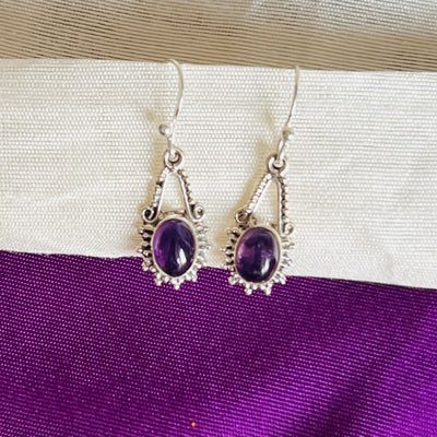 Amethyst 925 Silver Earrings