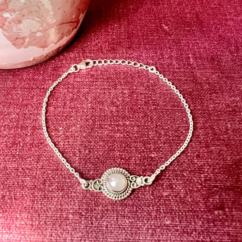 Pearl Round 925 Silver Bracelet