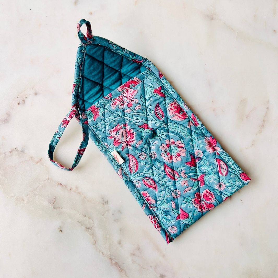 Bahaar Handblock Print Cotton Spectacle Pouch