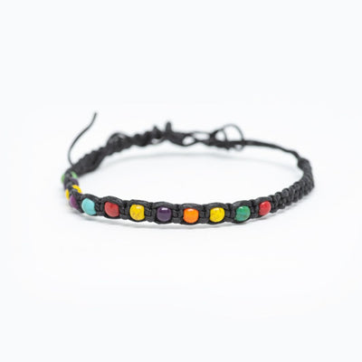 Multicolour Thread & Bead Bracelet - Set Of 3