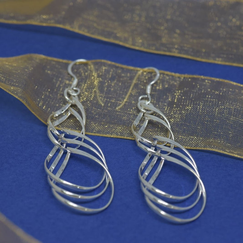 925 Silver Twisted Earrings