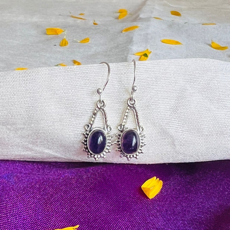 Amethyst 925 Silver Earrings