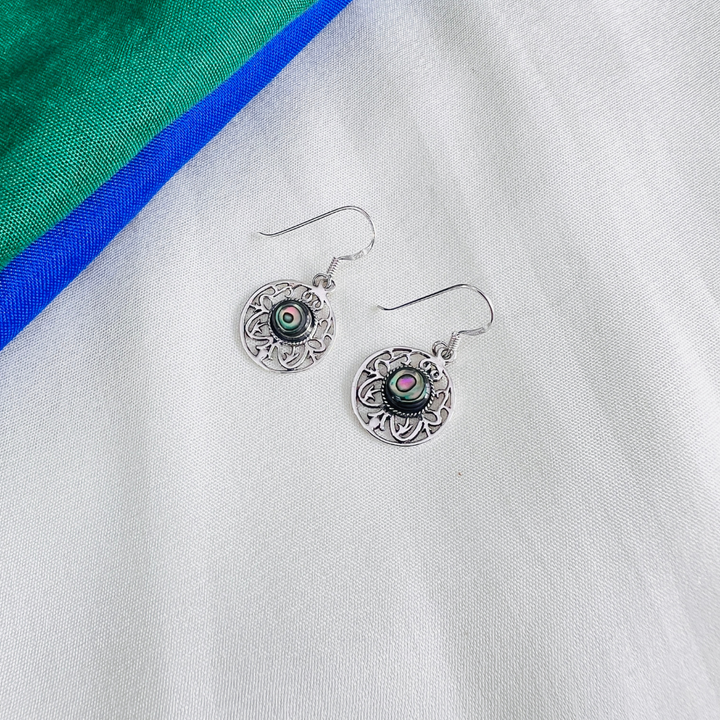 Abalone 925 Silver Earrings