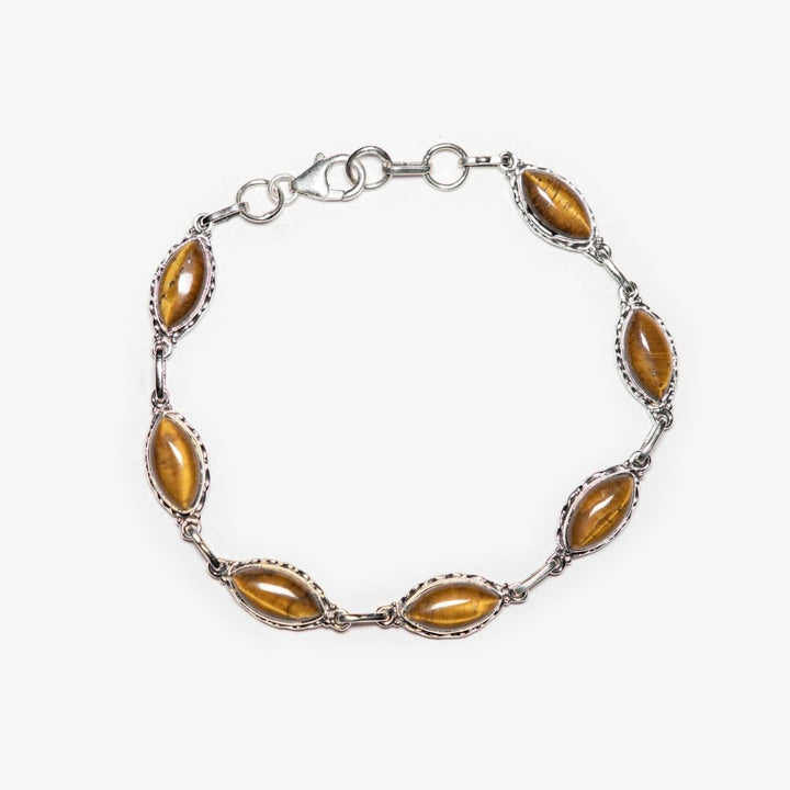 Tiger Eye 925 Silver Bracelet