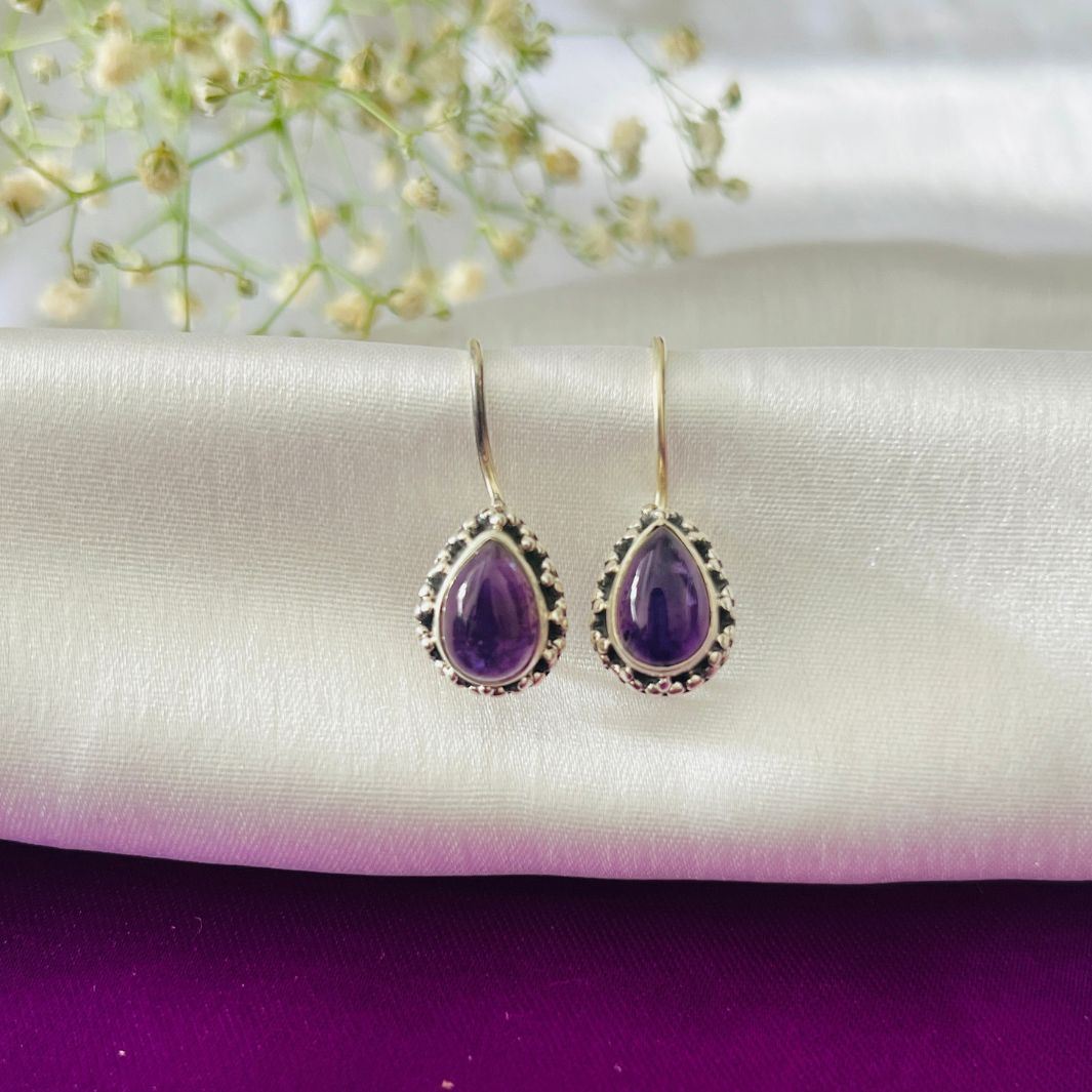 Amethyst 925 Silver Earrings