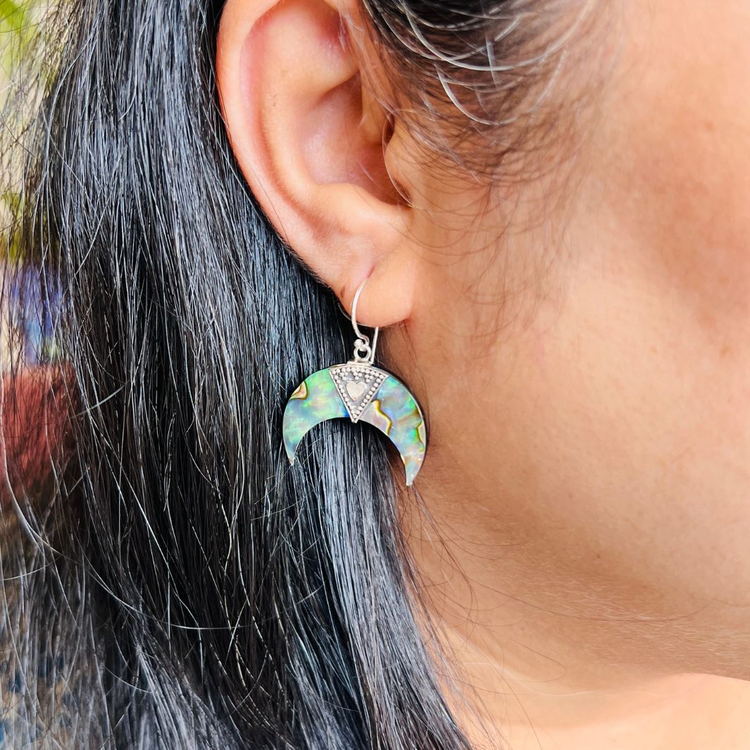 Abalone 925 Silver Earrings