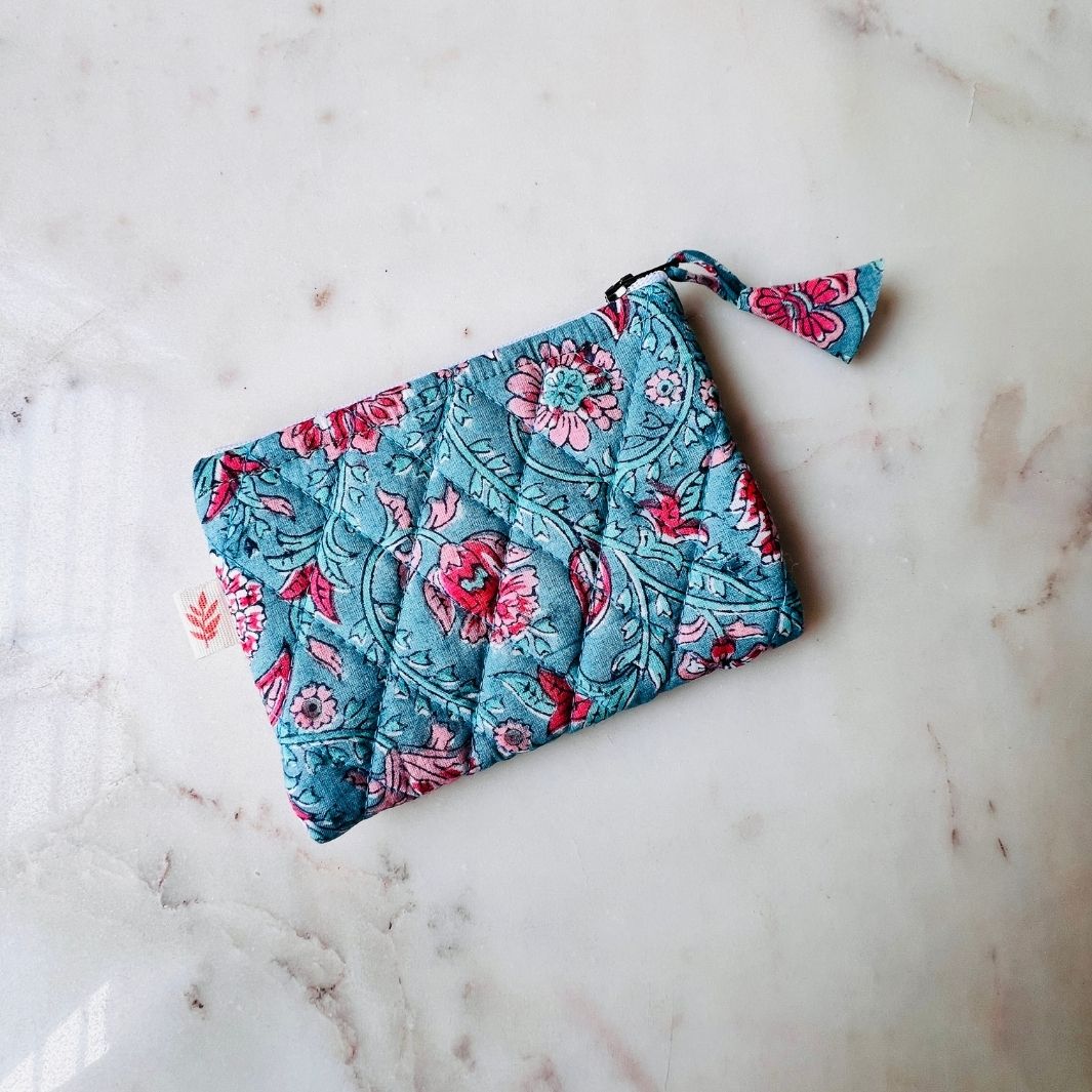 Bahaar Handblock Print Cotton Coin  Pouch