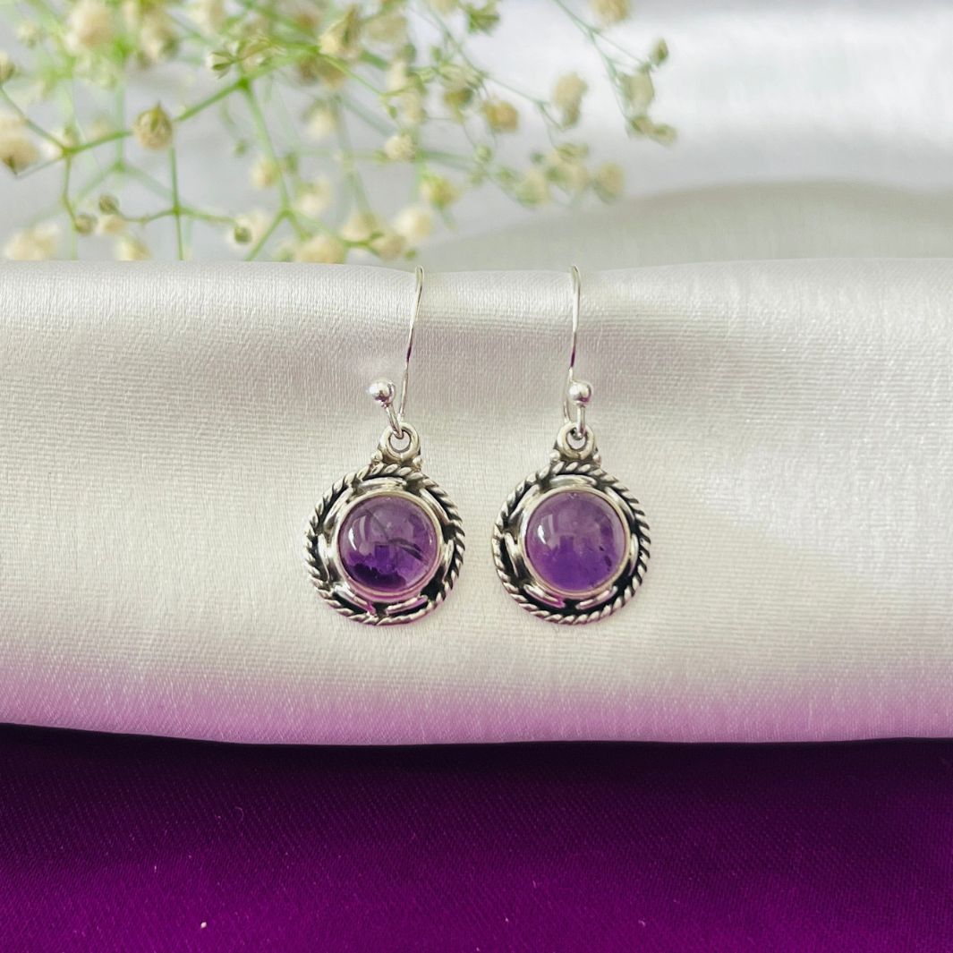 Amethyst 925 Silver Earrings