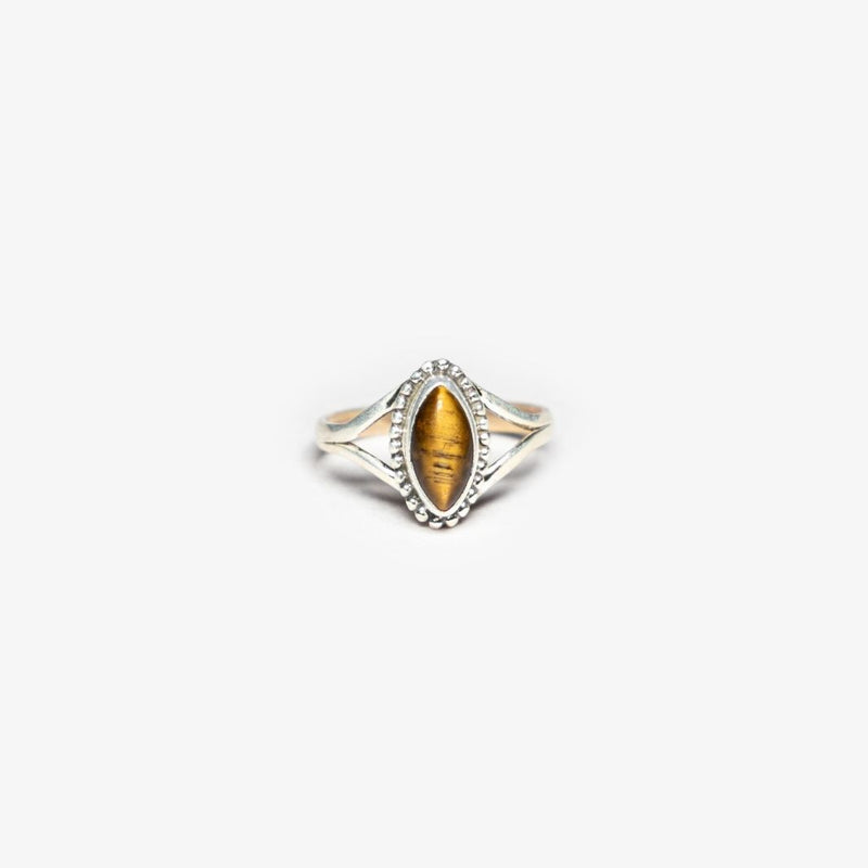 Tiger Eye 925 Silver Ring