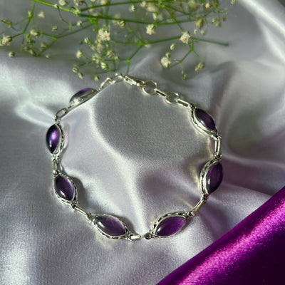 Amethyst 925 Silver Bracelet