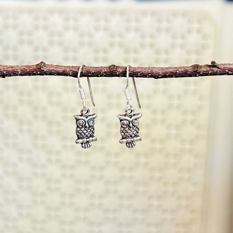 925 Silver Owl Earrings