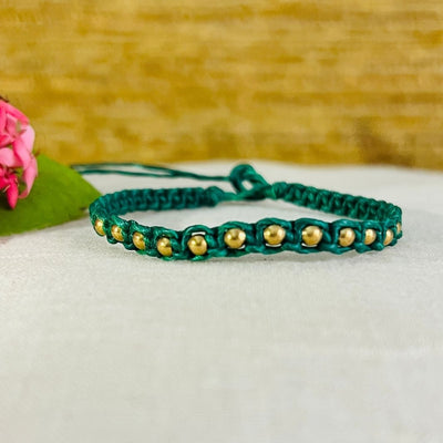Multicolour Thread & Bead Bracelet - Set Of 3