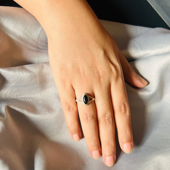 Black Onyx 925 Silver Ring