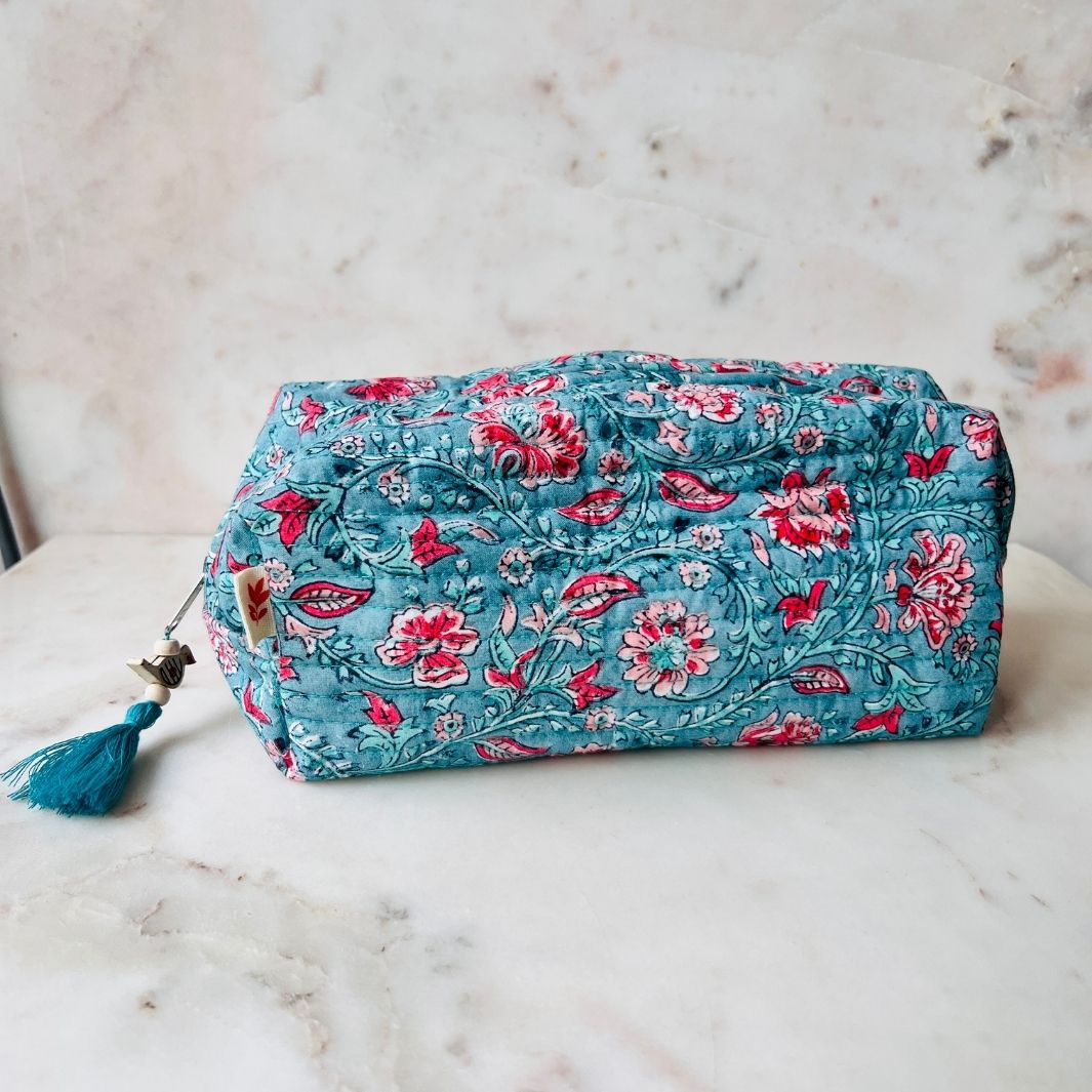 Bahaar Handblock Print Cotton Stationery Pouch