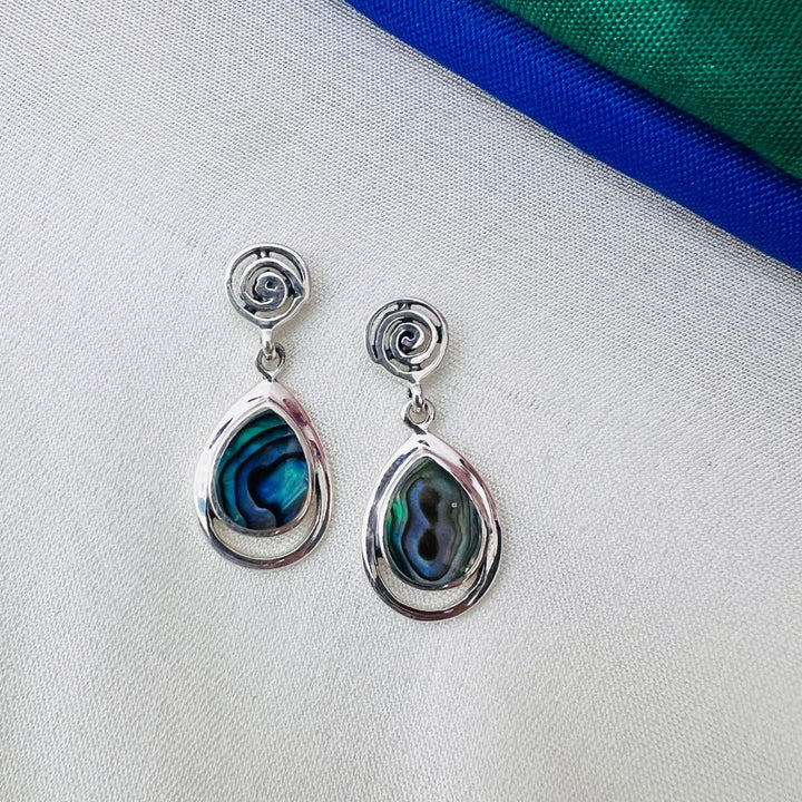 Abalone 925 Silver Earrings