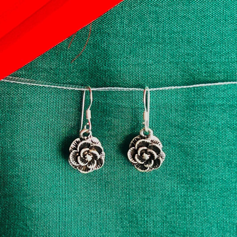 925 Silver Rose Earrings