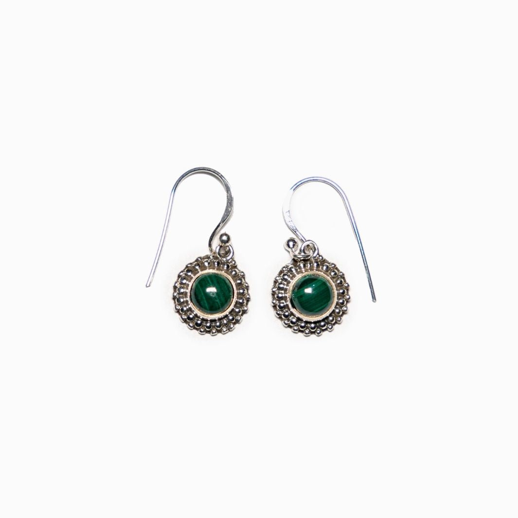 Malachite 925 Silver Earrings