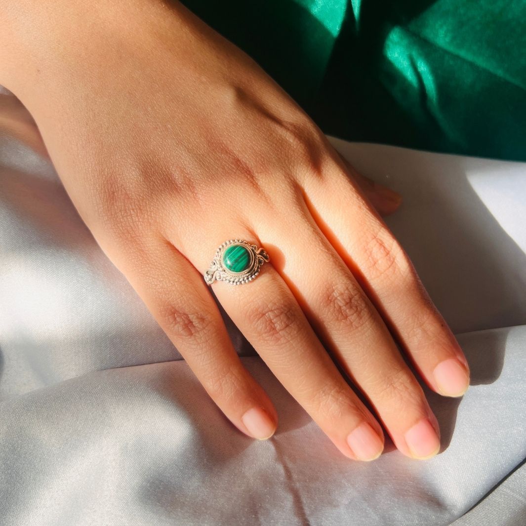 Malachite 925 Silver Ring