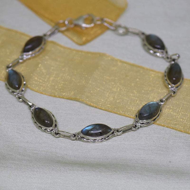 Labradorite 925 Silver Bracelet