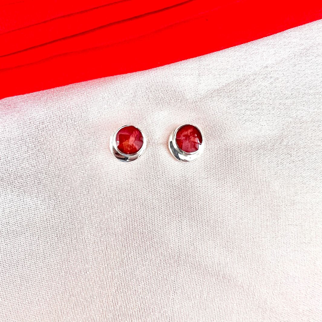 Coral 925 Silver Stud