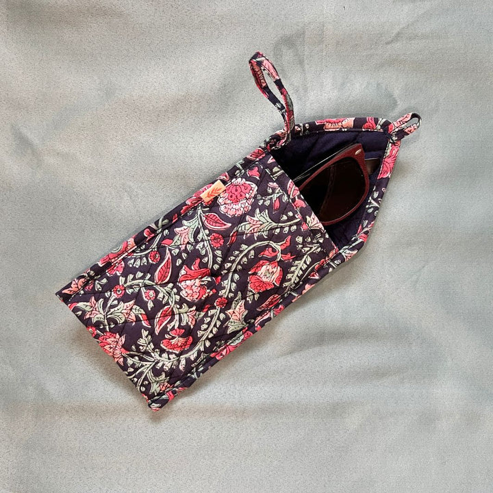 Bahaar Handblock Print Cotton Spectacle Pouch