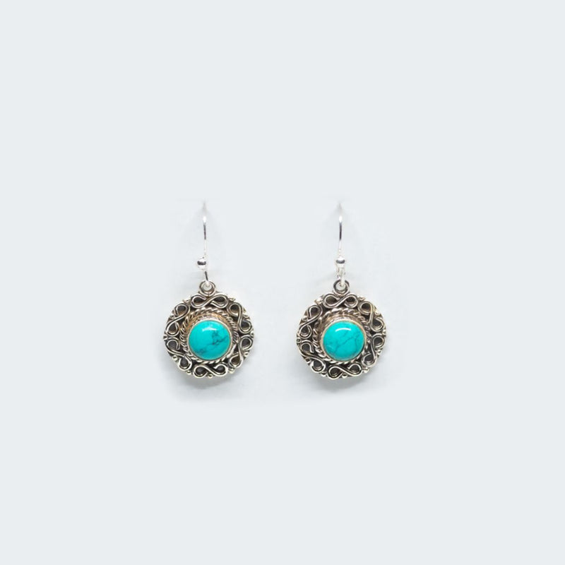 Turquoise 925 Silver Earrings