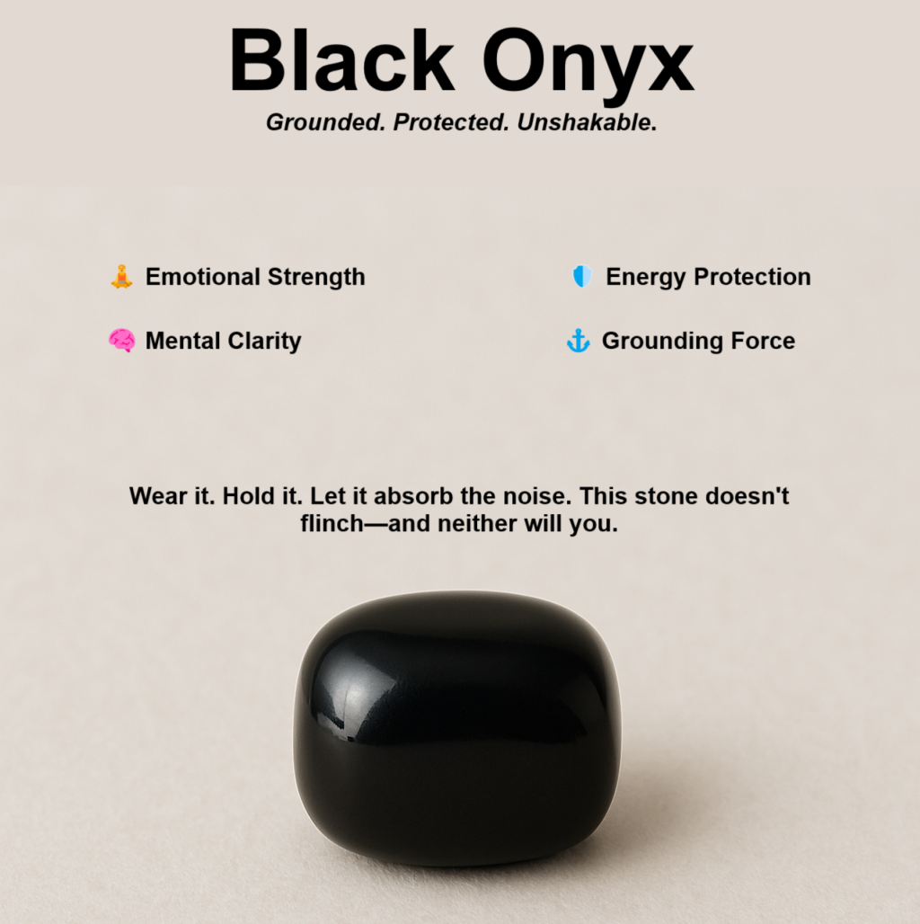 Black Onyx 925 Silver Drop Ring