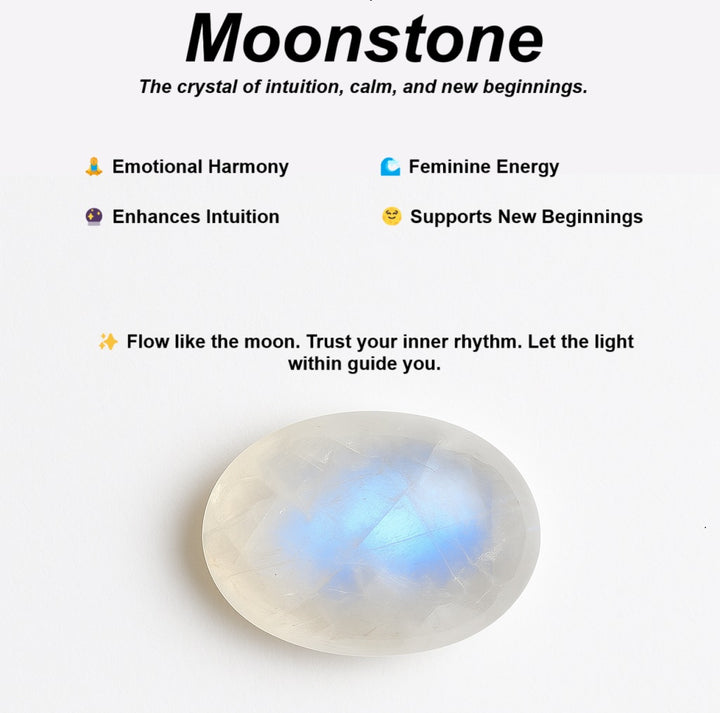 Moon Stone Round 925 Silver Ring