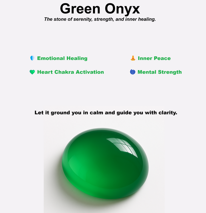 Green Onyx Oval 925 Silver Ring