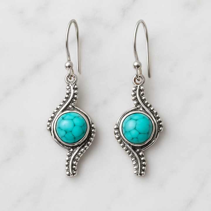 Zig Zag 925 Silver Earrings (All stones)