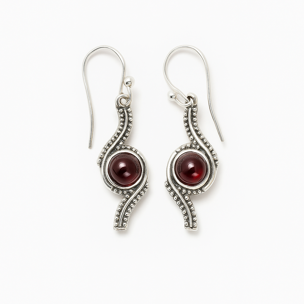Zig Zag 925 Silver Earrings (All stones)