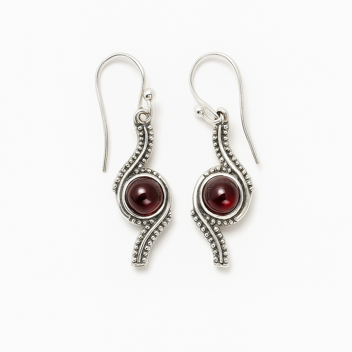 Zig Zag 925 Silver Earrings (All stones)