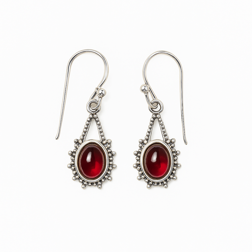 Hanging 925 Silver Earrings (All stones)