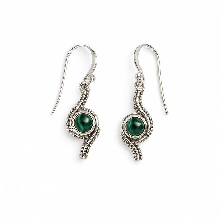 Zig Zag 925 Silver Earrings (All stones)