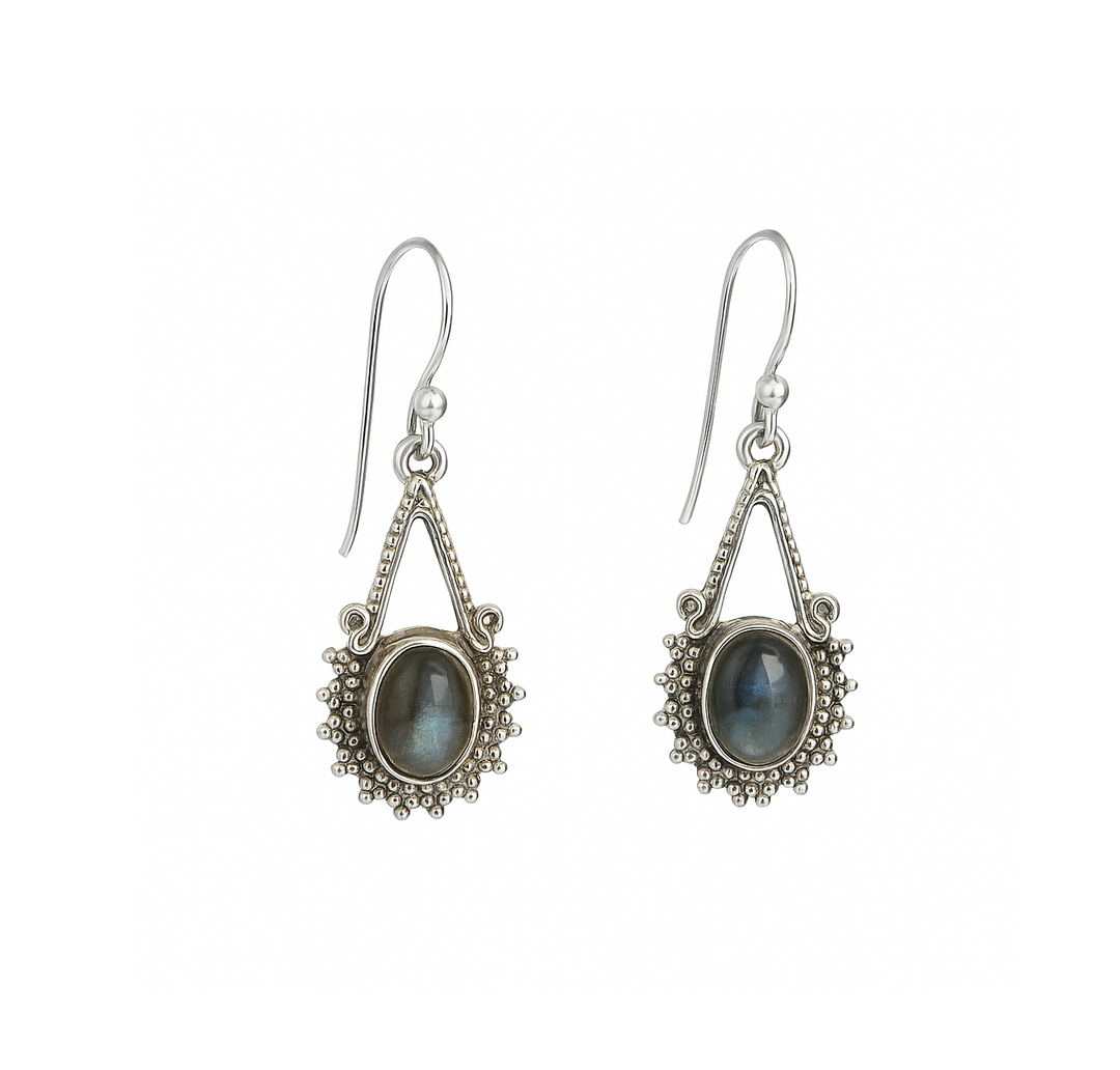 Hanging 925 Silver Earrings (All stones)