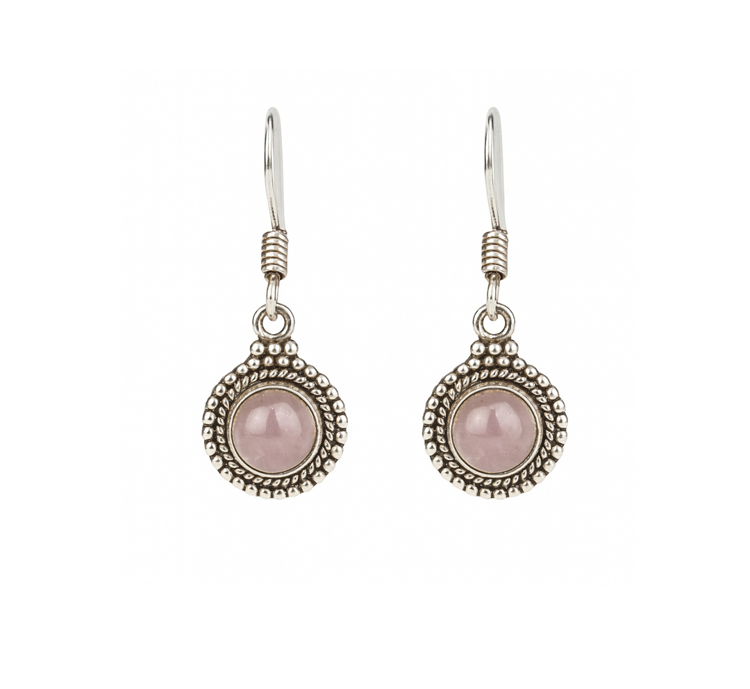 Round 925 Silver Earrings (All stones)