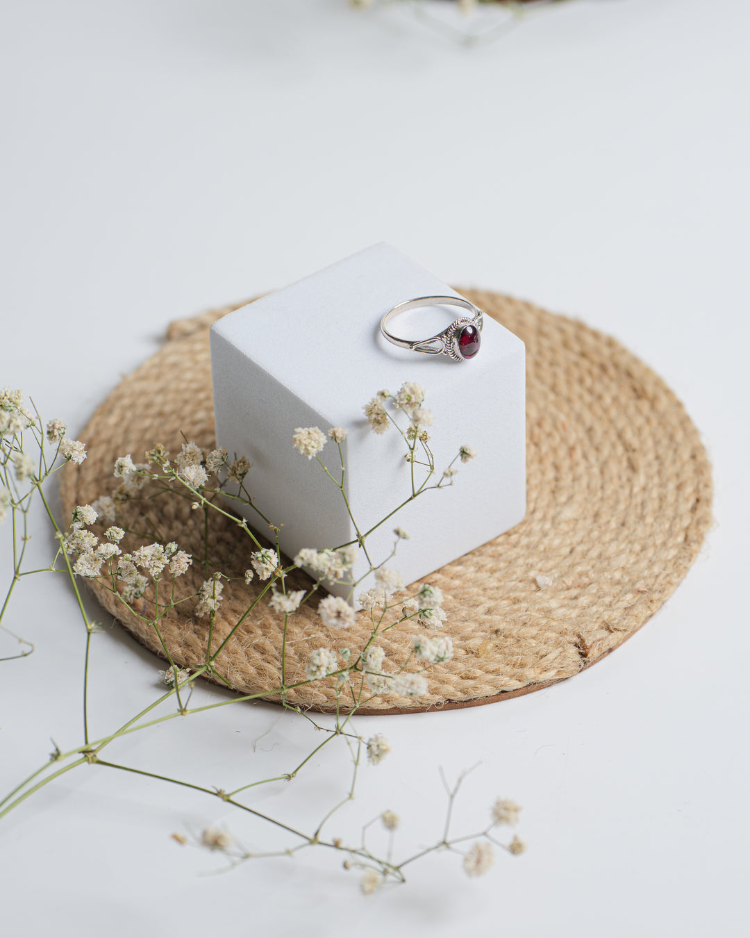 Garnet 925 Silver Oval Ring The Spring Story