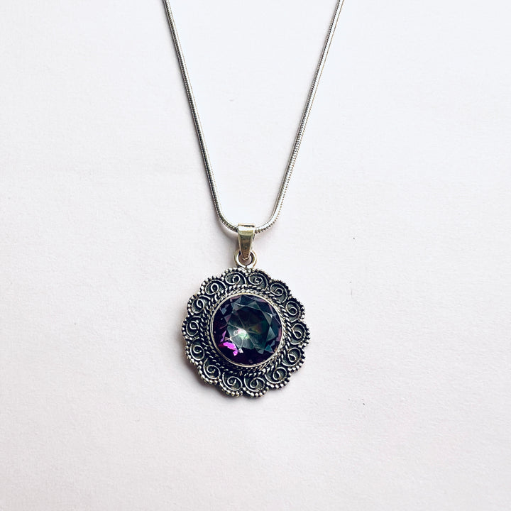 Mystic 925 Silver Circle Pendant