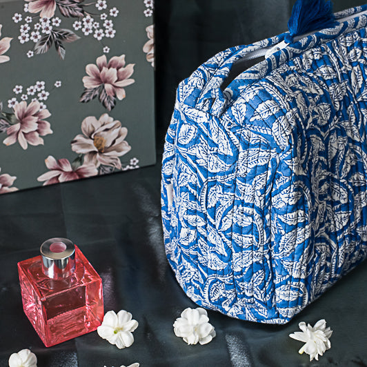 Manya Handblock Print Cotton Big Travel Pouch
