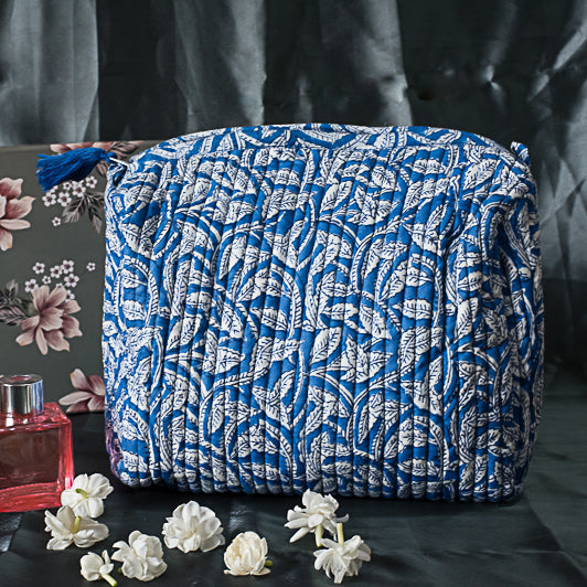 Manya Handblock Print Cotton Big Travel Pouch