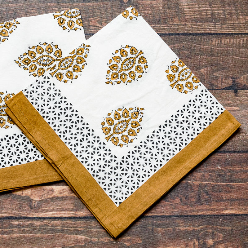 Aarzu Handblock Print Cotton Table Napkins (Set of 2)