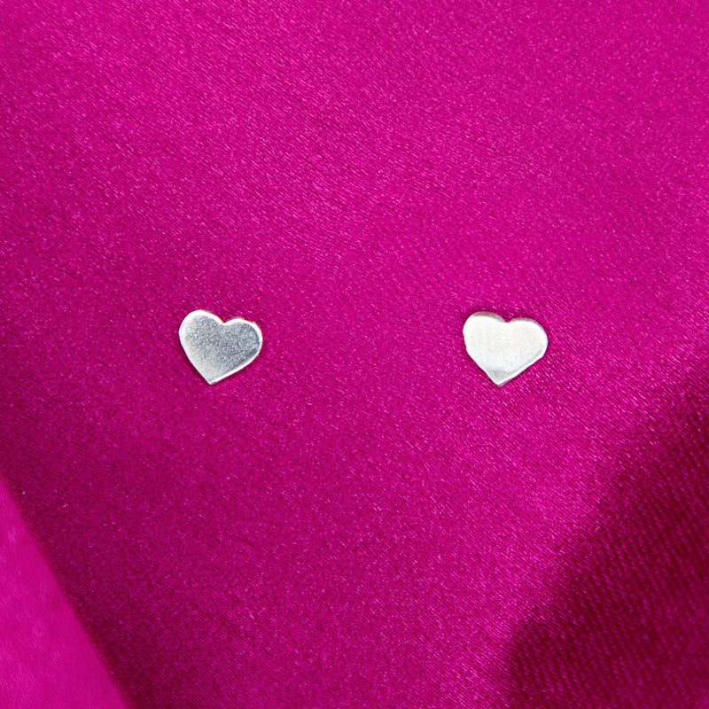 Simple 925 Silver-Heart Studs
